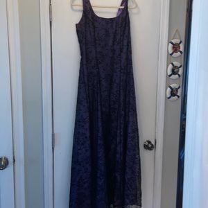 Vintage Dave & Johnny NWT Navy Blue  long Gown